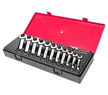 JTC Набор ключей рожково-накидных 6-19 мм., укороченных 14 ед