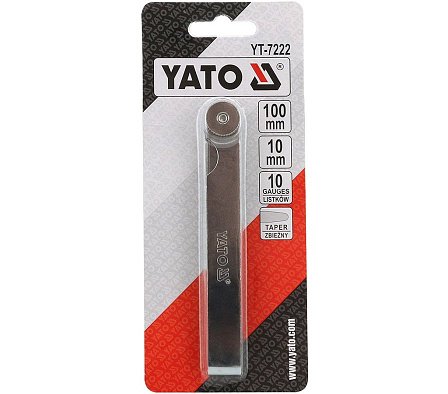 YATO Щупы измерительные 100 мм 10 шт. 0,05-0,5 мм.