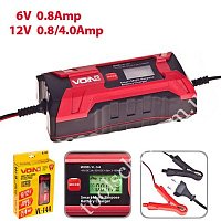VOIN Зарядное устройство 6-12V/0.8-4.0A/3-120AHR/LCD/ Импульсное.