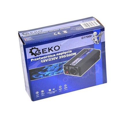 GEKO Инвертор преобразователь напряжения Geko 12V/230V 250/500W