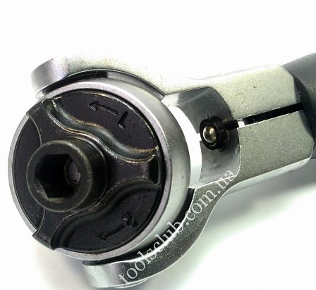 HONITON Трещотка 3/8" с  битодержателем 1/4 поворотная.
