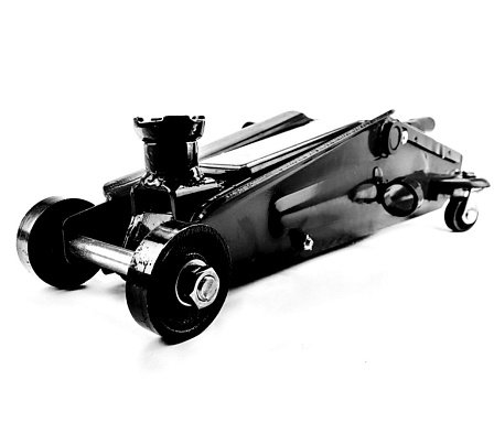 RockFORCE Домкрат подкатной гидравлический с механизмом быстрого подъема и сменной надставкой 3 т 150-530 мм